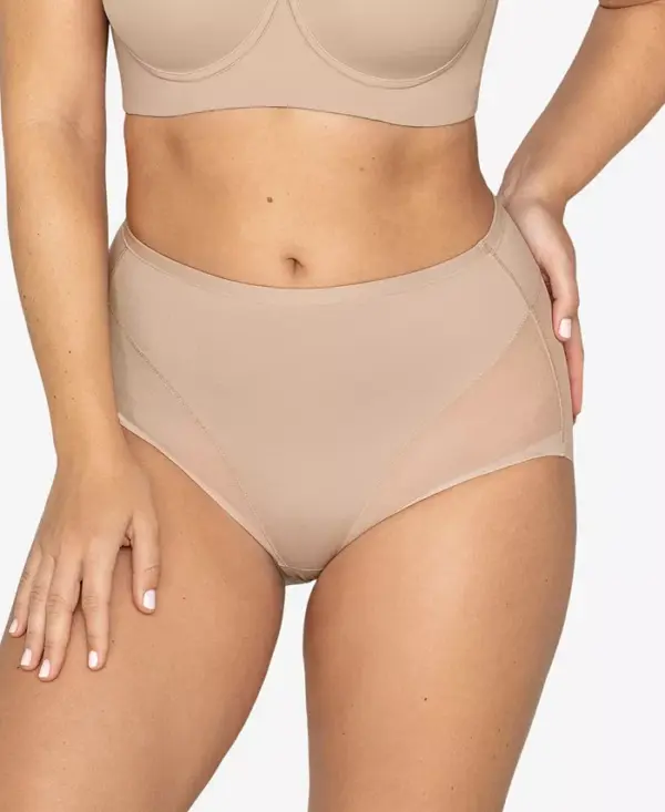 This shaper panty is more than underwear: it's made with our ultra-soft flex-fit fabric for super comfy compression. It comfortably, lightly smooths out your curves by compressing your mid-to-lower tummy. The sheer SmartLace bottom hides cellulite and doesn't show under clothes. Bottom has a thong-style design for a very natural butt-lifting effect Sheer smartlace bottom smooths the appearance of cellulite while creating a no-show look under clothes High-waisted to smooth out your mid-to-lower tummy Imported