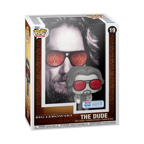 "The Dude abides"… and you can too! Limited edition exclusive Funko Pop! Derived from the 1998 crime-comedy film, The Big Lebowski. Comes in a cool 11-inch tall hard case! Exclusive! In life, you get some strikes, and you get some gutters, but with this cool The Big Lebowski The Dude Funko Pop! VHS Cover Figure #19 with Case - Exclusive in the game, you can't miss and you will abide. It's part of Funko’s 2023 25th anniversary Fun on the Run USA Tour on "The Road to Comic-Con." The Dude is a limited edition 4 1/4-inch Funko Pop! in a hard case that measures about 11-inches tall x 8 1/4-inches wide x 3 1/4-inches deep. Quantities are limited - order yours today so you don't miss out! Please note: This item includes a special hard display case. The case does not open, and the figure(s) are not removable.