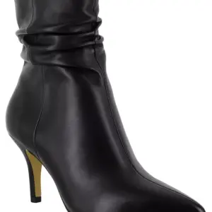 Brilliantly stylish, the Danielle by Bella Vita will complement endless fall ensembles. This sharp silhouette showcases a ruched topline and flashy metal inside zip closure. The sleek pointed toe is balanced with a feminine stiletto heel for effortless day to night wear. Cushioned for amazing comfort. 2 3/4" stiletto heel Shaft Height: 6 1/4", Circumference: 11 5/6", Measured on a size 9M Inside zipper closure Ruched detail at topline Padded insole Suede or leather upper, synthetic lining and sole Imported