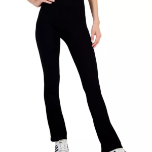 Take your leggings game to new heights of style and comfort with these juniors' leggings from Hippie Rose. Approx. model height is 5'10" and she is wearing a size medium Approx. inseam: 30" Rise: approx. 10"; leg opening: approx. 7-3/4"; flare-leg silhouette Pull-on style Ribbed allover Nylon/spandex Machine washable Imported