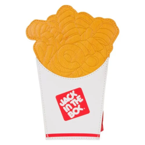 There's no drive-thru necessary to get your hands on this Jack in the Box Curly Fries Cardholder! The faux leather cardholder features applique, embossed and printed details and measures approximately 6-inches tall x 3-inches wide. For ages 8 and up. All Loungefly items are vegan friendly, unless otherwise noted.