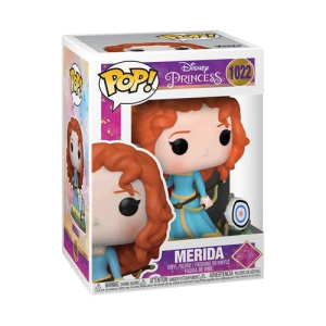 Expand your Disney Princess collection with Merida holding her bow and archery target! This Disney Ultimate Princess Brave Merida Funko Pop! Vinyl Figure #1022 measures approximately 5-inches tall and comes packaged in a window display box.
