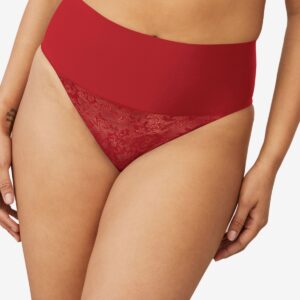 TAME YOUR TUMMY LACE THONG DM0049 IN VINTAGE CAR RED Maidenform Tame Your Tummy Firm Control Brief DM0051 Women Women's Clothing - Bras, Underwear & Lingerie - Underwear