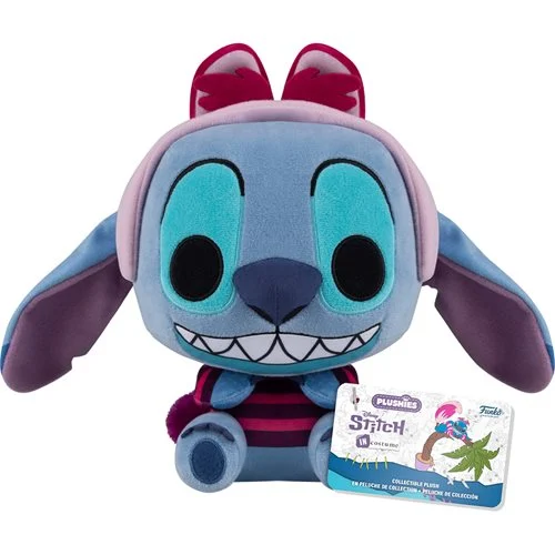 Curious about who’s inside the Cheshire Cat costume of this Funko Pop! Plush? Well, the cat’s out of the bag. Disney’s Stitch is dressed as the Cheshire Cat from Disney’s Alice in Wonderland, and he’s ready to join your Funko Pop! Plush collection! This Lilo & Stitch Costume Stitch as Cheshire Cat 7-Inch Funko Pop! Plush measures approximately 7-inches tall. Unleash this adventurous spirit and transform your Disney set!