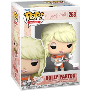 This Dolly Parton Pop! Vinyl Figure #268 measures approximately 3 3/4-inches tall. Comes packaged in a window display box.