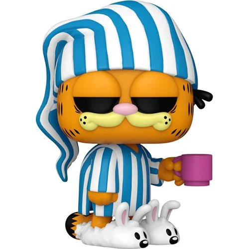 Garfield is definitely not a morning person! This comical cat is eager to make himself at home in your Funko Pop! collection. Give him a warm welcome and add him to your Garfield set! This Garfield with Mug Funko Pop! Vinyl Figure #41 measures approximately 4-inches tall and comes packaged in a window display box.