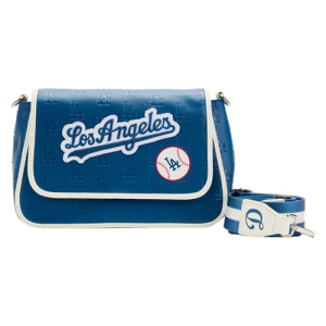 Show off your MLB fandom with this MLB Los Angeles Dodgers Patches Crossbody Purse! It is made of faux leather and features a top flap closure, adjustable strap, matching themed lining, debossed, patch, and printed details. This crossbody purse approximately measures 9 1/2-inches wide x 6-inches tall x 3-inches deep. This style would be a great gift for any MLB fan! Ages 8 and up. All Loungefly items are vegan friendly, unless otherwise noted.