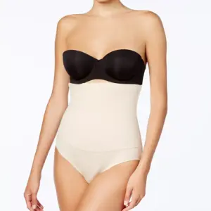 To boost your curve appeal is as easy as slipping on Maidenform's High Waist Shaping Brief. It helps to smooth your tummy and waist for an hourglass figure that looks as sexy as it feels. The fabric helps smooth out your bumps and bulges to give you a curvier silhouette, while the high-waist fit gives you an attractive look under your clothes. Style #1854 Helps provide smoothing for your tummy and waist Extra tummy pannel Imported Targeted midsection shaping Lined at gusset Provides firm control and shaping High-waist design Two-ply mesh liner Silicon elastic waistband helps prevent roll down (Formerly known as "Flexees by Maidenform")