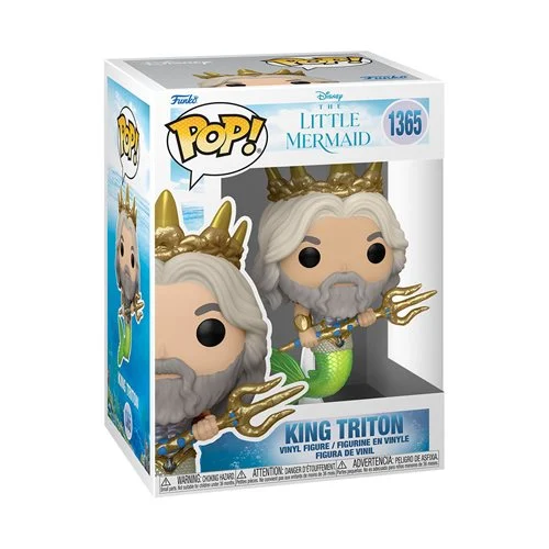 King Triton has searched the seas for his youngest daughter, Ariel, and now he believes she may be exploring your Disney collection! Help King Triton find Ariel by welcoming the king of the seas into your Funko Pop! collection. This The Little Mermaid Live Action King Triton Pop! Vinyl Figure #1365 measures approximately 5 1/2-inches tall and comes packaged in a window display box. Ages 3 and up.