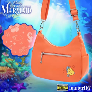 Explore the human world with the Ariel! Limited edition exclusive The Little Mermaid! satchel purse! Inspired by the 1989 animated Disney film. Features a matching lining, removable strap, zipper closure, and more. Entertainment Earth Exclusive! Collect all your gadgets and gizmos aplenty in your The Little Mermaid Ariel Satchel Crossbody Purse - Entertainment Earth Exclusive. Inspired by the iconic animated film, this crossbody purse is made of faux leather with shiny silver hardware and features zipper closure, a removable adjustable strap, matching themed lining, an enamel dinglehopper zipper charm, and printed details! This limited edition crossbody purse measures roughly 9-inches wide x 6 1/2-inches tall x 4-inches long and is perfect for Disney fans everywhere. Our exclusives tend to sell out quickly, so order yours right away! Ages 15 and up.