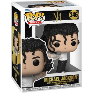 The 'King of Pop' is ready to take the stage in your Funko music collection! Rock on with this legendary, American singer-songwriter, Michael Jackson, as he performs in the 1993 Super Bowl Halftime Show. This Michael Jackson (Super Bowl) Pop! Vinyl Figure #346 measures approximately 4 1/2-inches tall and comes packaged in a window display box. Who will this iconic performer collaborate with in your Funko Pop! collection
