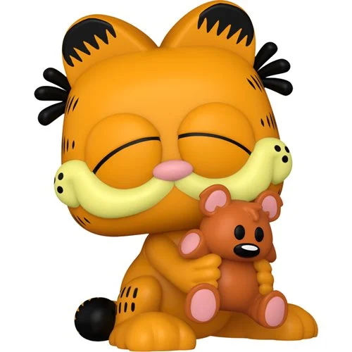 Garfield is snuggled up with his beloved plushie, Pooky! This comical cat is eager to make himself at home in your Funko Pop! collection. Give him and Pooky a warm welcome and add them to your Garfield set! This Garfield with Pookie Funko Pop! Vinyl Figure #40 measures approximately 3 1/2-inches tall and comes packaged in a window display box.