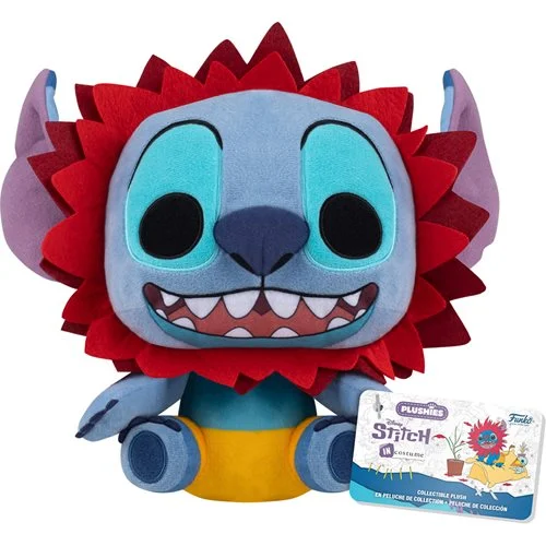 Don’t rule out exciting adventures with Disney’s Stitch dressed as Simba from Disney’s The Lion King! He’s ready to rule your Funko Pop! Plush collection in costume, complete with a colorful mane and spirited smile. This Lilo & Stitch Costume Stitch as Simba 7-Inch Funko Pop! Plush measures approximately 7-inches tall. Bring this out-of-this-world character into your circle and transform your Disney set!