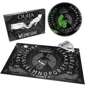 If your spectral vision is impaired, then there's no better way to communicate with the spirits than with your very own Wednesday Ouija board! Inspired by the #1 Netflix Original Series, Wednesday, this game board features all the fun and spooky details that any Wednesday fan is sure to love. Ages 8 and up. For 2 to 4 players.