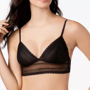 Sweet cut-out lace creates a modern, feminine look with this bralette with comfy adjustable straps from DKNY. DKNY Logo on Straps Imported Mix and Match with DKNY Panty Collection. Web IDs: 6308951, 6308950, or 4430587 Adjustable straps Double back hook-and-eye closure