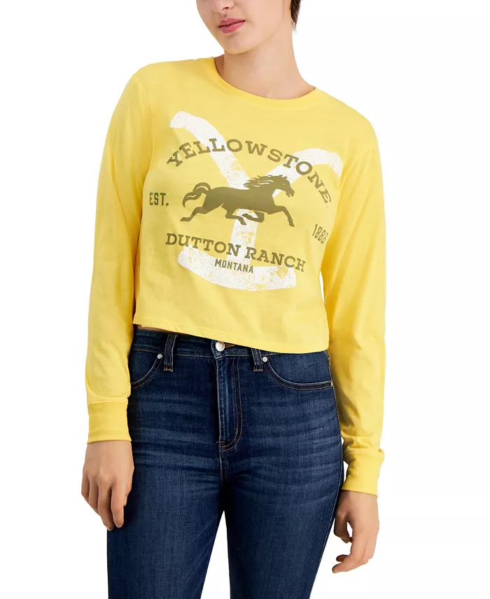 Bring out that rancher-chic style with this Yellowstone T-shirt from Love Tribe and some well-loved bootcut jeans. Crewneck Imported