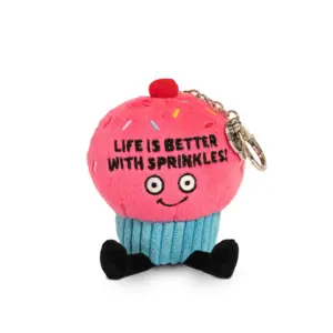 This bag charm bakes us feel all warm inside. He firmly believes that life is better with a little sugar coating. This bite-sized plush is just the cutest, and the design is only sweetened by a pair of dangly legs, 3D sprinkles, and a cherry on top. He’d be a great addition to any purse or bag.