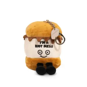 Choo-choo! This bite-sized plush is on the Hot Mess Express! This is the perfect bag charm for that person who just can’t get it together. This plushie’s sweet eyes, dangly legs, and 3D chocolate detail will make you feel all ooey and gooey inside. Grab him today and embrace the chaos of life together!