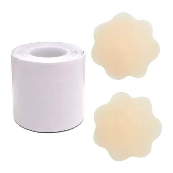 Fullness 3015CL Clear Body Tape. A quick and effective solution to lift any size bust. Body tape is waterproof and sweatproof. Includes body tape and 1 pair of silicone nipple covers.