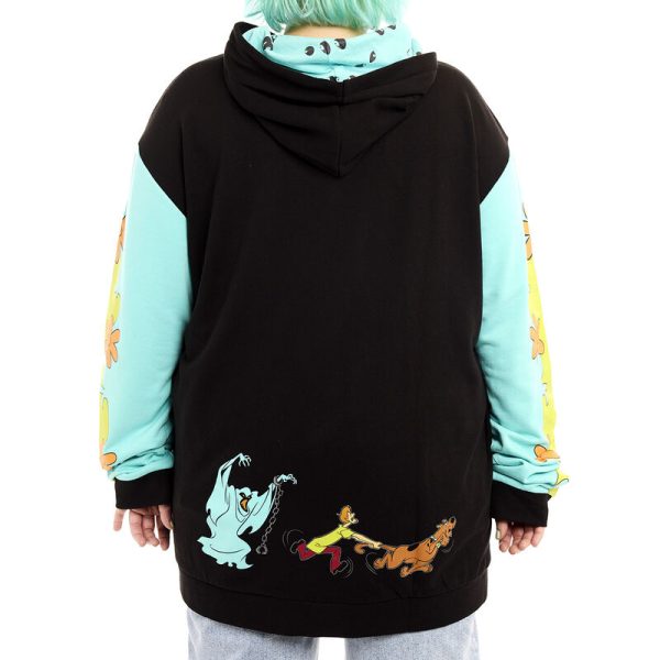 Hey there, gang! You can become the newest member of Mystery, Inc. with this groovy hooded sweatshirt. Hitch a ride on the Mystery Machine™ as it takes shape on the front pocket and check the far-out flower pattern as it continues onto the sleeves. You’ll even find glow-in-the-dark details near the embroidered Scooby-Doo™ logo and on the hood’s lining. This cozy sweatshirt will keep you looking cool while you hunt for clues and is perfect for solving cases in style. Features: French Terry cotton (60% cotton, 40% polyester) Extra-large, lanyard-style drawcords Themed all-over print in jersey-lined hood Embroidered, glow-in-the-dark, and screen-printed details Additional character art on back design Sizes: Small through 3X This hoodie is an officially licensed Scooby-Doo product.