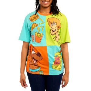 Indulge your love for mystery-solving antics with this Scooby-Doo Munchies Color Block T-Shirt from Loungefly. This stylish tee features a color-blocked design with screen-printed details, making it a must-have for any fan of the iconic Great Dane. Crafted from 100% cotton, this crew neck shirt offers a comfortable and classic fit that's perfect for everyday wear.