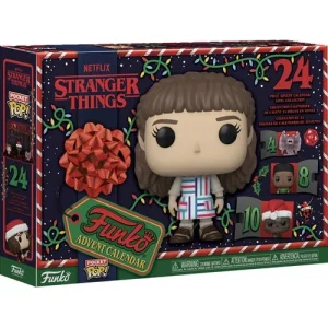 Count down to the holidays, or any special occasion, with the Stranger Things 24 Day Advent Calendar! Open the tiny doors to reveal 24 unique Funko Pocket Pops! featuring some of your favorite residents of Hawkins, Indiana! Who will be the next to turn your collection upside down? Pocket Pop! figures vary in height depending on character. The maximum figure height is 2-inches tall.