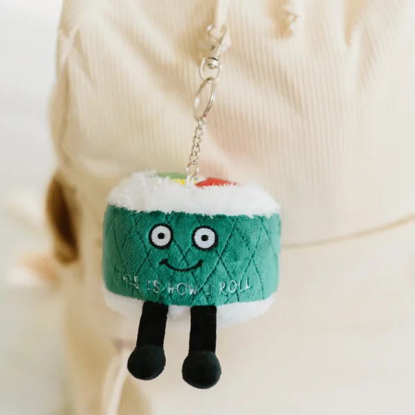 This bag charm is perfect for someone who knows how to roll with the PUNches. His inviting smile, cute, dangly legs, and 3D texture make him soy awesome. He’d maki the perfect gift for any sushi lover.