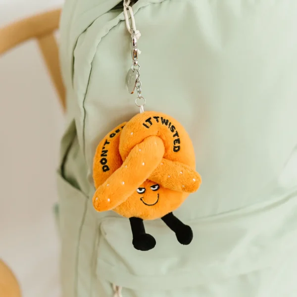 Don’t get salty, but this bite-sized plush is knot interested in your lies. He only wants the facts. His sinister smile, dangly legs, and salty 3D topping make him a must-have. He’d look super cute hanging from any purse or bag.