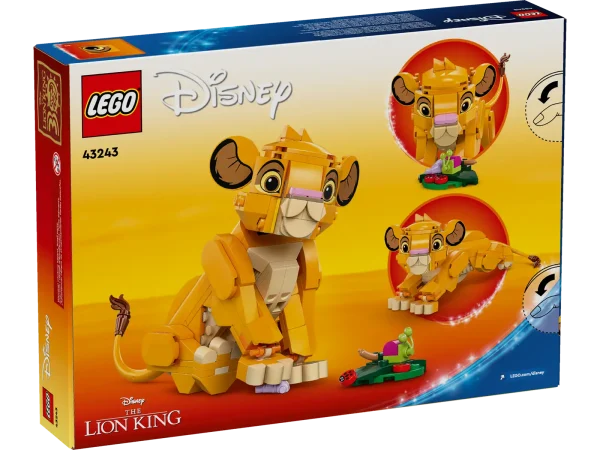 Appeal to kids and The Lion King fans aged 6+ with this fun gift of a LEGO® ǀ Disney Simba the Lion King Cub (43243) play-and-display building toy, featuring a buildable character model that celebrates The Lion King’s 30th anniversary. The precocious baby Simba LEGO ǀ Disney animal figure from the hit movie has a rotating head and movable legs and tail, and it comes with a leaf and 4 ’bugs’ for ’food’. This kids’ buildable playset makes a fun Disney gift idea for children and movie-lovers, looks great on display in any room and is packed with features and functions to inspire the best imaginative play. It works well with other LEGO ǀ Disney building sets for kids in the series (sold separately) and is also a great size for pick-up-and-play portability. To add to the fun, kids can enjoy an easy and intuitive building adventure with the LEGO Builder app, where they can zoom in and rotate models in 3D, save sets and track their progress. Buildable toy for kids – Treat girls and boys aged 6+ to this Simba the Lion King Cub buildable figure playset that’s ready for imaginative role play and makes a fun display afterwards Celebrate a milestone – This kids’ building toy features a Simba LEGO® ǀ Disney animal figure from The Lion King, plus a small leaf build with 4 ’bugs’, to celebrate The Lion King’s 30th anniversary Moving parts – The buildable toy Simba LEGO® ǀ Disney animal figure has a rotating head and movable legs and tail, and it can be posed either standing up or sitting down Building set for kids – Create Simba and his ’food’, play out fun stories and then set the model on display in a variety of poses, standing, sitting or lying down, once playtime is over Disney gift for kids aged 6+ – A building toy set featuring a Disney character with functions and accessories that makes a fun gift for movie fans, girls and boys who deserve an everyday treat LEGO® ǀ Disney play – Add this building toy to the extensive range of compatible LEGO building toys and LEGO ǀ Disney buildable sets (sold separately) in the series Expand life skills – With a LEGO® ǀ Disney buildable character and a small side build and functions to enhance display, this kids’ construction toy helps foster life skills through fun Measurements – This 222-piece play-and-display building set features a buildable Simba figure standing over 4 in. (11 cm) tall