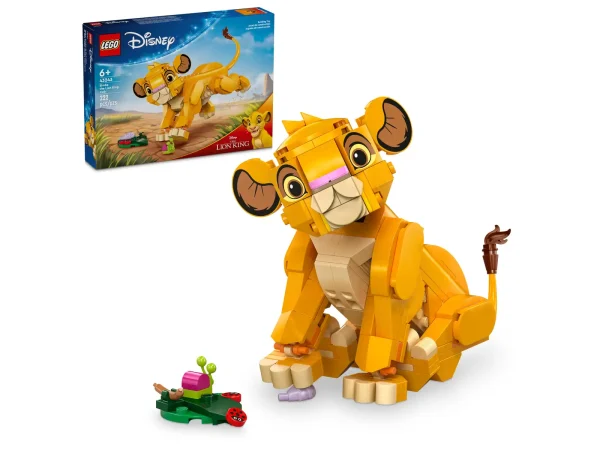 Appeal to kids and The Lion King fans aged 6+ with this fun gift of a LEGO® ǀ Disney Simba the Lion King Cub (43243) play-and-display building toy, featuring a buildable character model that celebrates The Lion King’s 30th anniversary. The precocious baby Simba LEGO ǀ Disney animal figure from the hit movie has a rotating head and movable legs and tail, and it comes with a leaf and 4 ’bugs’ for ’food’. This kids’ buildable playset makes a fun Disney gift idea for children and movie-lovers, looks great on display in any room and is packed with features and functions to inspire the best imaginative play. It works well with other LEGO ǀ Disney building sets for kids in the series (sold separately) and is also a great size for pick-up-and-play portability. To add to the fun, kids can enjoy an easy and intuitive building adventure with the LEGO Builder app, where they can zoom in and rotate models in 3D, save sets and track their progress. Buildable toy for kids – Treat girls and boys aged 6+ to this Simba the Lion King Cub buildable figure playset that’s ready for imaginative role play and makes a fun display afterwards Celebrate a milestone – This kids’ building toy features a Simba LEGO® ǀ Disney animal figure from The Lion King, plus a small leaf build with 4 ’bugs’, to celebrate The Lion King’s 30th anniversary Moving parts – The buildable toy Simba LEGO® ǀ Disney animal figure has a rotating head and movable legs and tail, and it can be posed either standing up or sitting down Building set for kids – Create Simba and his ’food’, play out fun stories and then set the model on display in a variety of poses, standing, sitting or lying down, once playtime is over Disney gift for kids aged 6+ – A building toy set featuring a Disney character with functions and accessories that makes a fun gift for movie fans, girls and boys who deserve an everyday treat LEGO® ǀ Disney play – Add this building toy to the extensive range of compatible LEGO building toys and LEGO ǀ Disney buildable sets (sold separately) in the series Expand life skills – With a LEGO® ǀ Disney buildable character and a small side build and functions to enhance display, this kids’ construction toy helps foster life skills through fun Measurements – This 222-piece play-and-display building set features a buildable Simba figure standing over 4 in. (11 cm) tall