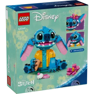 Appeal to older kids and Lilo and Stitch fans aged 9+ with this LEGO® ǀ Disney Stitch (43249) buildable play-and-display set, featuring a Stitch character. The incorrigible extraterrestrial from the hit Disney movie, dressed in a Hawaiian shirt, has movable ears and a turning head, a buildable ice-cream cone that the character can hold and a buildable flower that can be added or removed. This kids’ building kit looks great on display in any room and makes a fun Disney gift idea for older children and movie-lovers as they set up the buildable character. Kids and grown-up fans alike will appreciate the details in a building toy that lets them build and play with the iconic character together. Kids also enjoy an easy and intuitive building adventure with the LEGO Builder app, where they can zoom in and rotate models in 3D, save sets and track their progress. Disney’s Lilo and Stitch building set for kids – Buildable LEGO® ǀ Disney Stitch for girls and boys aged 9+ that sparks imagination as kids build the model, then play with and display it afterwards Disney Stitch character – This creative LEGO® building set features a displayable model from Lilo and Stitch, a buildable ice-cream cone and a flower that can be used to decorate the character Moving parts – The buildable Stitch model includes ears that can move up or down and a turning head withspace for the decorative flower, plus a hand that can hold the brick-built ice-cream cone Fun display – Create Stitch in his Hawaiian shirt, decorate him with an ice-cream cone and flower, move his head and ears into different positions to show new expressions, then set him up on display Disney gift for kids – A building toy set featuring a Disney character with functions and accessories that makes a gift for movie-lovers, girls and boys aged 9+ to share at school or home A helping hand – Let the LEGO® Builder app guide kids on an intuitive building adventure, where they can save sets, track progress and zoom in and rotate models in 3D while they build Expand life skills – With a LEGO® ǀ Disney buildable character, accessories and functions to enhance display, this kids’ construction toy helps foster life skills through fun Dimensions – This 730-piece play-and-display building set features a buildable character standing over 8 in. (20 cm) tall