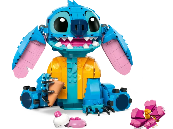 Appeal to older kids and Lilo and Stitch fans aged 9+ with this LEGO® ǀ Disney Stitch (43249) buildable play-and-display set, featuring a Stitch character. The incorrigible extraterrestrial from the hit Disney movie, dressed in a Hawaiian shirt, has movable ears and a turning head, a buildable ice-cream cone that the character can hold and a buildable flower that can be added or removed. This kids’ building kit looks great on display in any room and makes a fun Disney gift idea for older children and movie-lovers as they set up the buildable character. Kids and grown-up fans alike will appreciate the details in a building toy that lets them build and play with the iconic character together. Kids also enjoy an easy and intuitive building adventure with the LEGO Builder app, where they can zoom in and rotate models in 3D, save sets and track their progress. Disney’s Lilo and Stitch building set for kids – Buildable LEGO® ǀ Disney Stitch for girls and boys aged 9+ that sparks imagination as kids build the model, then play with and display it afterwards Disney Stitch character – This creative LEGO® building set features a displayable model from Lilo and Stitch, a buildable ice-cream cone and a flower that can be used to decorate the character Moving parts – The buildable Stitch model includes ears that can move up or down and a turning head withspace for the decorative flower, plus a hand that can hold the brick-built ice-cream cone Fun display – Create Stitch in his Hawaiian shirt, decorate him with an ice-cream cone and flower, move his head and ears into different positions to show new expressions, then set him up on display Disney gift for kids – A building toy set featuring a Disney character with functions and accessories that makes a gift for movie-lovers, girls and boys aged 9+ to share at school or home A helping hand – Let the LEGO® Builder app guide kids on an intuitive building adventure, where they can save sets, track progress and zoom in and rotate models in 3D while they build Expand life skills – With a LEGO® ǀ Disney buildable character, accessories and functions to enhance display, this kids’ construction toy helps foster life skills through fun Dimensions – This 730-piece play-and-display building set features a buildable character standing over 8 in. (20 cm) tall