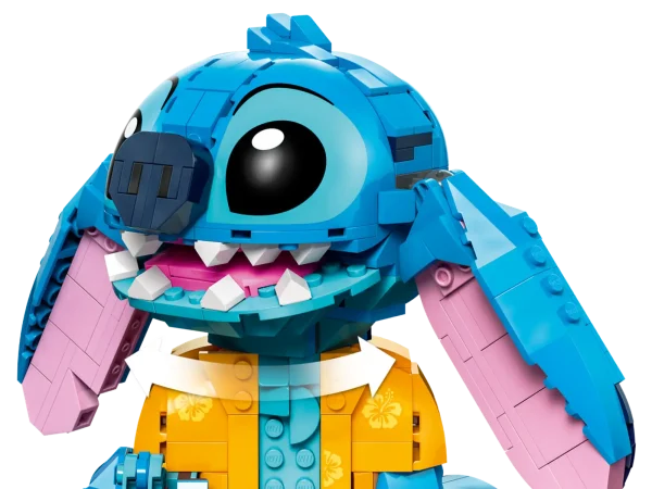 Appeal to older kids and Lilo and Stitch fans aged 9+ with this LEGO® ǀ Disney Stitch (43249) buildable play-and-display set, featuring a Stitch character. The incorrigible extraterrestrial from the hit Disney movie, dressed in a Hawaiian shirt, has movable ears and a turning head, a buildable ice-cream cone that the character can hold and a buildable flower that can be added or removed. This kids’ building kit looks great on display in any room and makes a fun Disney gift idea for older children and movie-lovers as they set up the buildable character. Kids and grown-up fans alike will appreciate the details in a building toy that lets them build and play with the iconic character together. Kids also enjoy an easy and intuitive building adventure with the LEGO Builder app, where they can zoom in and rotate models in 3D, save sets and track their progress. Disney’s Lilo and Stitch building set for kids – Buildable LEGO® ǀ Disney Stitch for girls and boys aged 9+ that sparks imagination as kids build the model, then play with and display it afterwards Disney Stitch character – This creative LEGO® building set features a displayable model from Lilo and Stitch, a buildable ice-cream cone and a flower that can be used to decorate the character Moving parts – The buildable Stitch model includes ears that can move up or down and a turning head withspace for the decorative flower, plus a hand that can hold the brick-built ice-cream cone Fun display – Create Stitch in his Hawaiian shirt, decorate him with an ice-cream cone and flower, move his head and ears into different positions to show new expressions, then set him up on display Disney gift for kids – A building toy set featuring a Disney character with functions and accessories that makes a gift for movie-lovers, girls and boys aged 9+ to share at school or home A helping hand – Let the LEGO® Builder app guide kids on an intuitive building adventure, where they can save sets, track progress and zoom in and rotate models in 3D while they build Expand life skills – With a LEGO® ǀ Disney buildable character, accessories and functions to enhance display, this kids’ construction toy helps foster life skills through fun Dimensions – This 730-piece play-and-display building set features a buildable character standing over 8 in. (20 cm) tall