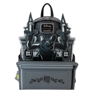 Welcome, foolish and fashionable mortals! This mini backpack has all the thrills worthy of a theme park attraction. Step into the dead center of the room, and you’ll find a gargoyle staring down at you from the front zipper pocket. With glow and light-up features to highlight this haunting design, this accessory is the perfect pairing for any Disney parks fan. Features: Vegan leather (polyurethane) Adjustable shoulder straps Front zipper pocket Side drop pockets Shiny silver hardware Enamel zipper charm Applique, debossed, glow-in-the-dark, light-up, and printed details Coordinating inside lining Dimensions: 9”W x 10.5”H x 4.5”D This backpack is an officially licensed Disney product.