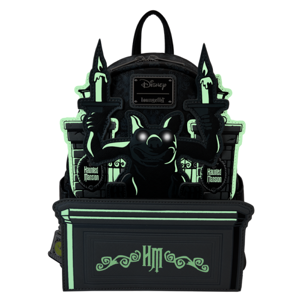 Welcome, foolish and fashionable mortals! This mini backpack has all the thrills worthy of a theme park attraction. Step into the dead center of the room, and you’ll find a gargoyle staring down at you from the front zipper pocket. With glow and light-up features to highlight this haunting design, this accessory is the perfect pairing for any Disney parks fan. Features: Vegan leather (polyurethane) Adjustable shoulder straps Front zipper pocket Side drop pockets Shiny silver hardware Enamel zipper charm Applique, debossed, glow-in-the-dark, light-up, and printed details Coordinating inside lining Dimensions: 9”W x 10.5”H x 4.5”D This backpack is an officially licensed Disney product.