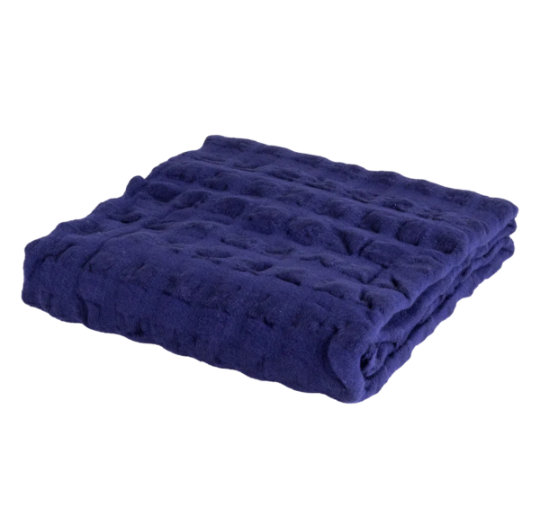 The Concierge Collection Checker Woven Knit Throw in Navy is a stylish and cozy addition to any living space, offering warmth and a touch of elegance. Made from soft, high-quality woven knit fabric, this throw features a classic checker pattern that adds texture and visual interest. The navy color enhances its timeless appeal, making it versatile enough to complement various decor styles. Perfect for snuggling up on chilly days or as an accent draped over a sofa or bed, this throw combines both comfort and sophisticated design.