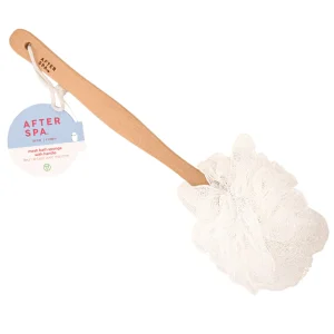 The Mesh Bath Sponge With Handle Easily Cleanses The Hard-To-Reach Areas Of Your Body. The Afterspa Mesh Bath Sponge With Handle Is Clinically Tested And Can Be Used On All Skin Types. Cleanse Normal, Dry, Oily, Combination And Sensitive Skin In A Gentle Way. The Sponge Is Cruelty-Free, Vegan And Made With Recyclable, FSC-Certified Packaging. Texture: Gentle * Use In The Shower With Your Favorite Body Cleanser To Cleanse And Exfoliate. * Gets Rid Of Dirt And Oil From The Pores. * Helps The Skin To Look Clear And Bright By Helping Prevent Body Acne. * A Clinically Tested, Cruelty-Free And Vegan Sponge For Use On The Body.