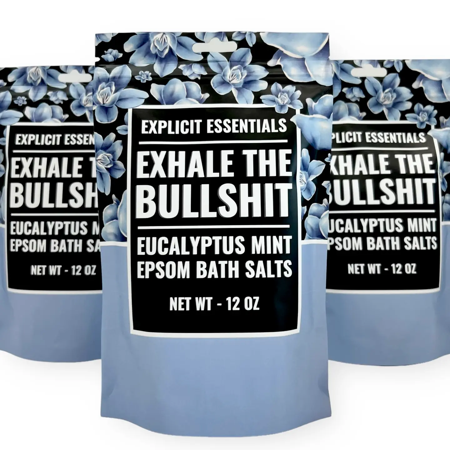 Made with premium epsom salts and high quality fragrance oils these bath salts are the perfect way to relax and unwind from a long day. Add the desired amount of salts to your warm bath water and soak as needed. These salts can also be used for a foot bath soak. 12oz bag. Our bath salts make a great self-care gift or gift for your friends and family. • Cruelty Free • Women Owned and Operated • Ships Fast and Free • Premium Ingredients Eucalyptus Mint - A stress-relieving blend of spearmint, sweet peppermint and eucalyptus.