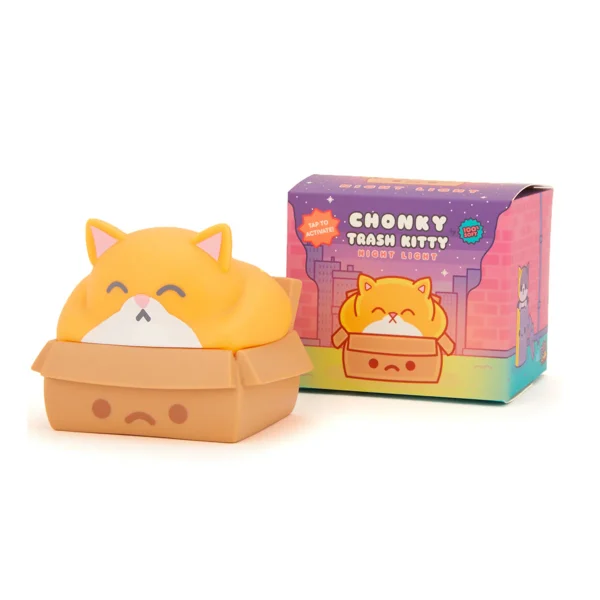 There’s more to love with Chonky Trash Kitty night light as he lights up all the mess in your life! Features: LED light On/Off switch Touch activated: Just tap to turn on! 1-hour auto shut-off to elongate battery life Specs: Dimensions: 4″ x 4″ x 3.5″ Weight: 0.4 lbs 3 AAA Batteries required (not included)