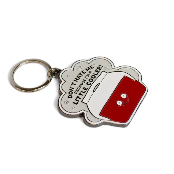 Compared to you, this keychain is a little cooler (insert dad laugh). But don’t worry, he’s cooler than us too! He’s the perfect accessory for any bag or keyring.