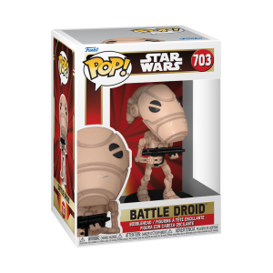 The galaxy is on the brink of turmoil and now your forces need backup! Pop! Jar Jar Binks is here to help, armed with Booma Balls! Celebrate the 25th Anniversary of Star Wars: The Phantom Menace™ by welcoming this Gungan to your forces. Be sure to keep an eye on him—he means well, but his clumsiness occasionally leads to chaotic shenanigans. Vinyl bobblehead is approximately 4.45-inches tall.