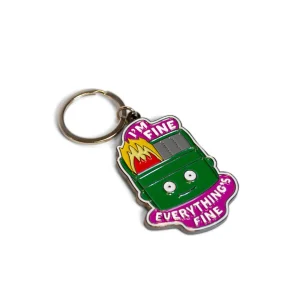 My life’s on fire! How about yours? Say all you need to with this fun, relatable dumpster fire keychain. It’s the perfect accessory for any work bag, purse, or keyring.