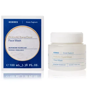 The Korres Hydra Biome Probiotic Superdose Face Mask + Cleanser Set offers a powerful duo to restore, hydrate, and balance your skin. This set includes the Hydra Biome Probiotic Superdose Face Mask, a rich and soothing treatment that nourishes the skin with Greek yogurt and probiotics, helping to reduce redness, irritation, and dryness while promoting a healthy microbiome and radiant complexion. Paired with the Greek Yoghurt Foaming Cream Cleanser, which gently cleanses and hydrates the skin without stripping it of its natural moisture, this set provides a complete skincare regimen. Together, these products work to refresh and restore balance, making them perfect for daily use or when your skin needs extra care and nourishment. Ideal for all skin types, especially sensitive or dehydrated skin.