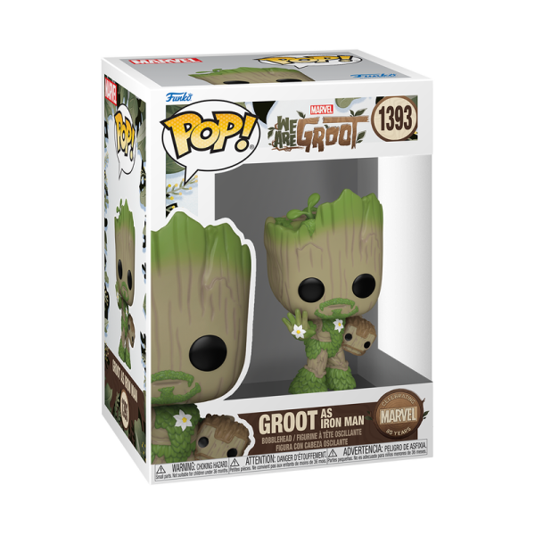 Embrace your inner super hero and celebrate Marvel's We Are Groot: 85th Anniversary with Pop! Groot as Iron Man! Let your Marvel collection grow when you welcome this adorable hero to your team! Vinyl bobblehead is approximately 3.25-inches tall.