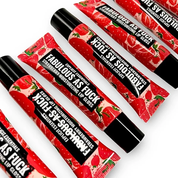 Add a touch of sweetness to your beauty routine with our Fabulous as Fuck Strawberry Lip Gloss! This luscious gloss delivers a sheer, juicy color that enhances your natural lip tone while providing a glossy, high-shine finish. Infused with the delightful scent of fresh strawberries, it's like a burst of summer with every application. Keep your lips feeling soft and smooth with our versagel based lip gloss.  • Handmade in the USA • Women Owned and Operated Business • Cruelty Free • Small Batch Ingredients Include: Versagel, Mica Powder, Candy Oil All content and images copyright © 2010-2024 by Explicit Essentials