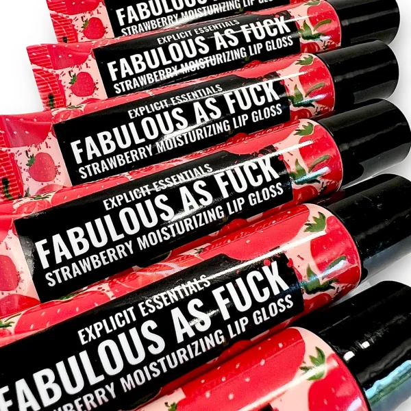 Add a touch of sweetness to your beauty routine with our Fabulous as Fuck Strawberry Lip Gloss! This luscious gloss delivers a sheer, juicy color that enhances your natural lip tone while providing a glossy, high-shine finish. Infused with the delightful scent of fresh strawberries, it's like a burst of summer with every application. Keep your lips feeling soft and smooth with our versagel based lip gloss.  • Handmade in the USA • Women Owned and Operated Business • Cruelty Free • Small Batch Ingredients Include: Versagel, Mica Powder, Candy Oil All content and images copyright © 2010-2024 by Explicit Essentials