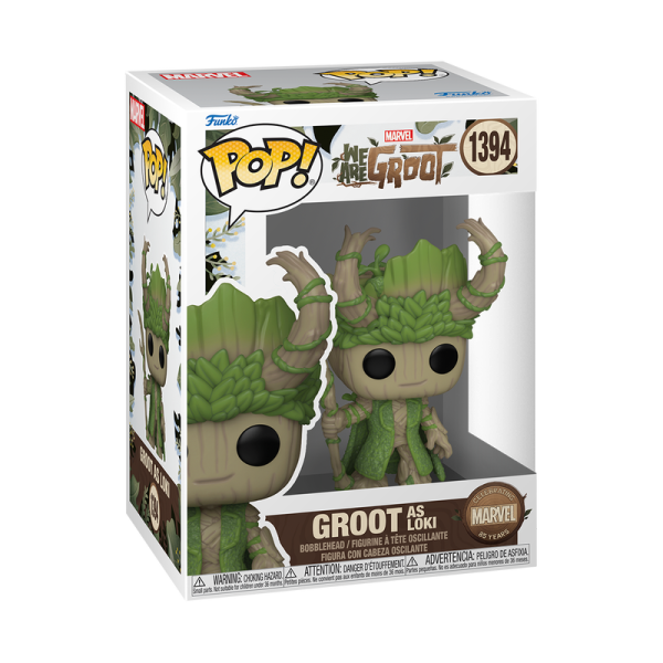 Embrace your inner super hero and celebrate Marvel's We Are Groot: 85th Anniversary with Pop! Groot as Loki! Let your Marvel collection grow when you welcome this adorable hero to your team! Vinyl bobblehead is approximately 3.5-inches tall.