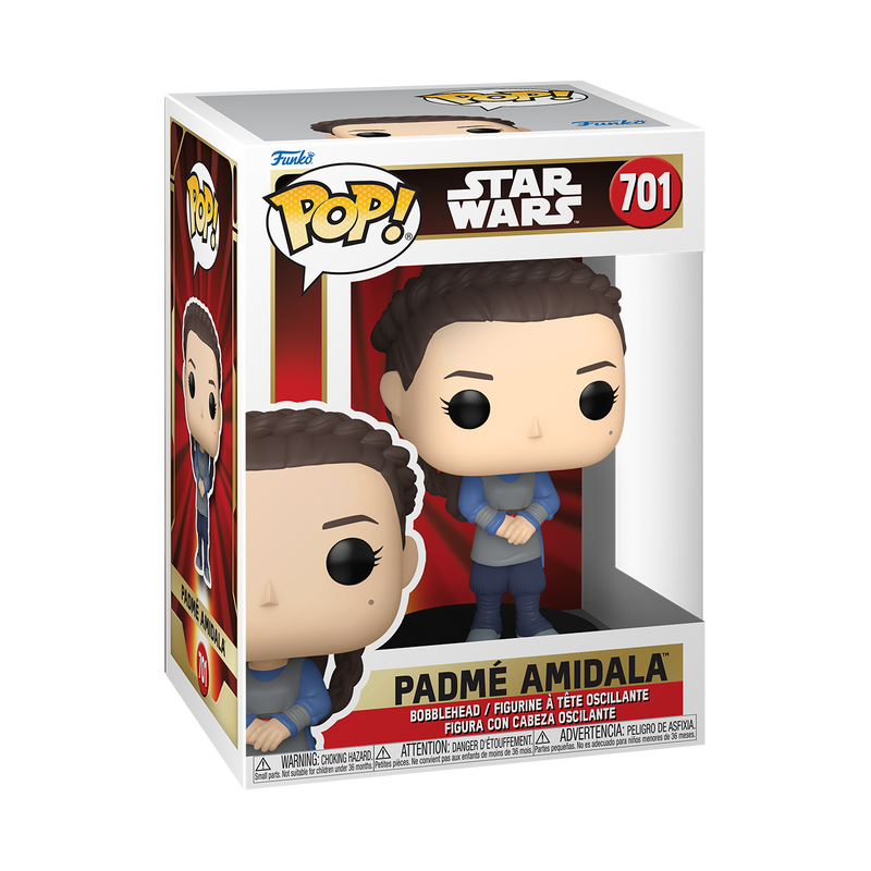 Star Wars: Episode I - The Phantom Menace Padme Amidala (Tatooine) Funko Pop! Vinyl Figure #701: Before the suns set on Tatooine, bring home Padmé Amidala. She’s dressed in her disguise for a visit. Capture this memorable moment and celebrate the 25th Anniversary of Star Wars: Episode I - The Phantom Menace by expanding your Funko Pop! collection with Padmé Amidala. This Star Wars: Episode I - The Phantom Menace Padme Amidala (Tatooine) Funko Pop! Vinyl Figure #701 measures approximately 4-inches tall and comes packaged in a window display box. For ages 3 and up.