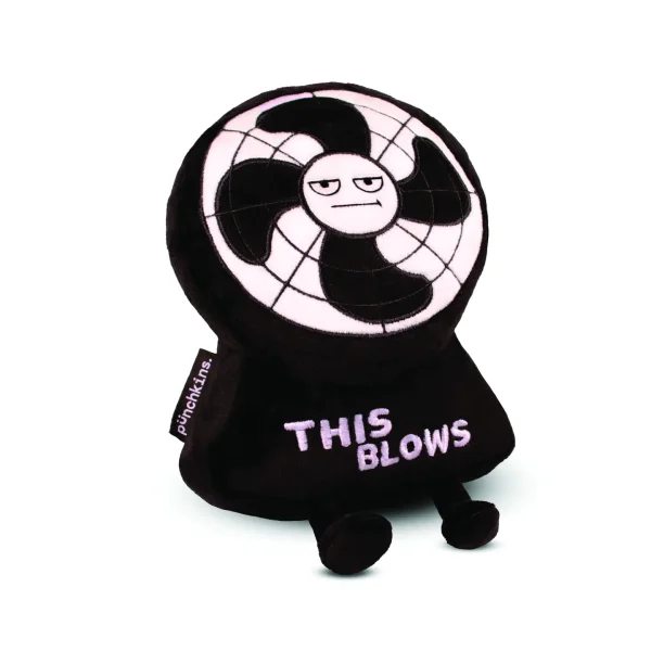 This plushie is not a fan of…well…anything. He knows things won’t always be easy-breezy. When sh*t hits the fan, he’s the first to throw up his blades and say, “Well, this blows!” His annoyed expression makes him a fan-tastic gift for anyone who gets easily irritated.