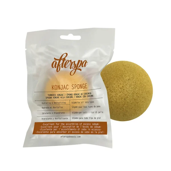 Hydrate and detoxify your skin with your Afterspa Turmeric Konjac Sponge. Your Afterspa Turmeric Konjac Sponge will leave your skin feeling soft and radiant. Your Afterspa Turmeric Konjac Sponge is perfect for your day to day travel or any occassion. Great to use if you’re in a hurry, or simply because you are environmentally conscious and trying to conserve water. Your Konjac Sponge works thoroughly to keep your skin hydrated and healthy. What's a Konjac? It’s a traditional Japanese jelly-like food, made from a kind of potato called “Konnyaku potato”. Konjac has been tradition